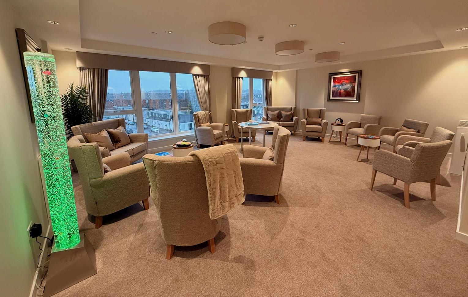 lounge seating area in greenways care home