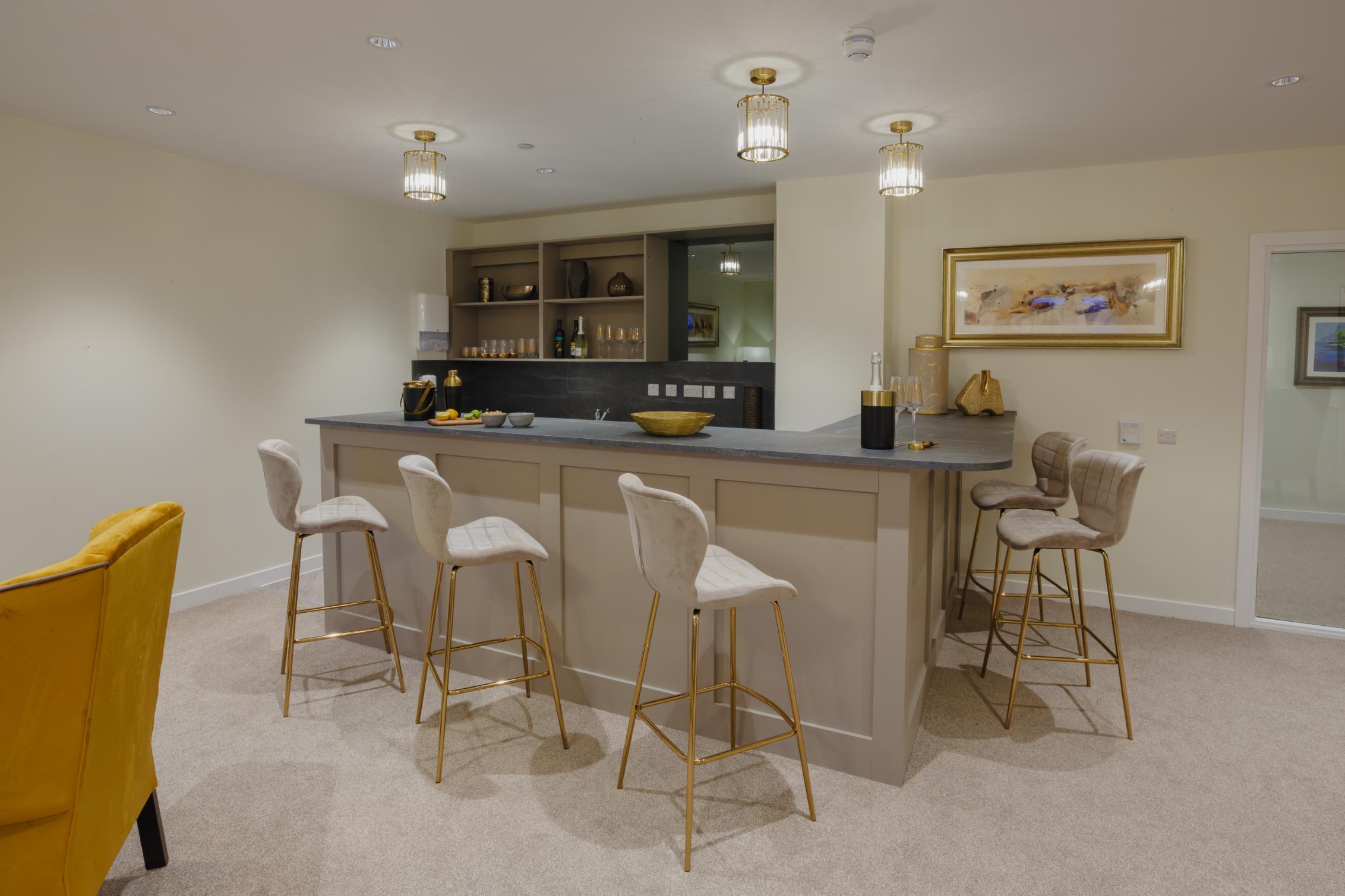 champagne bar in care home