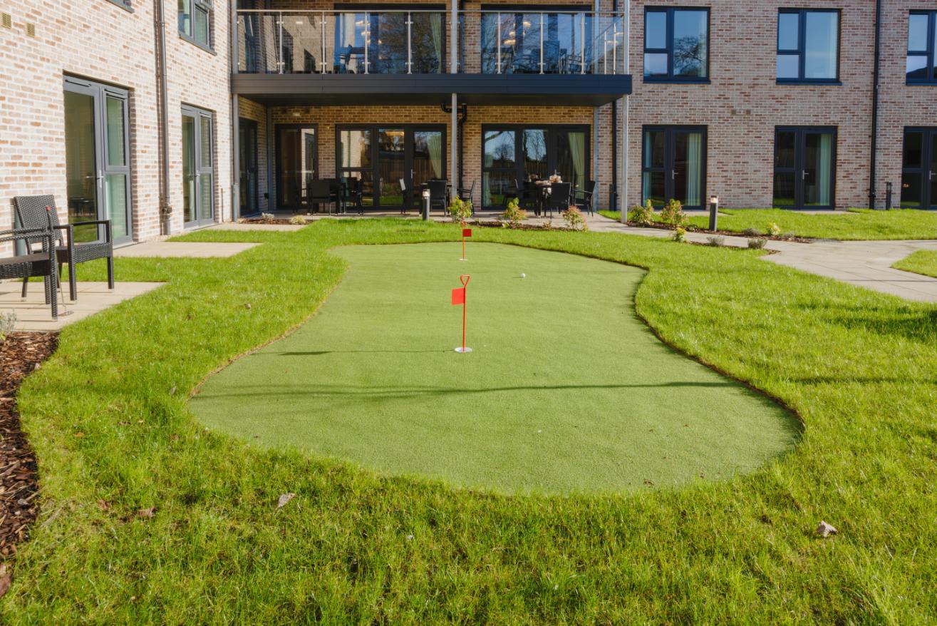 Greenways care home putting green