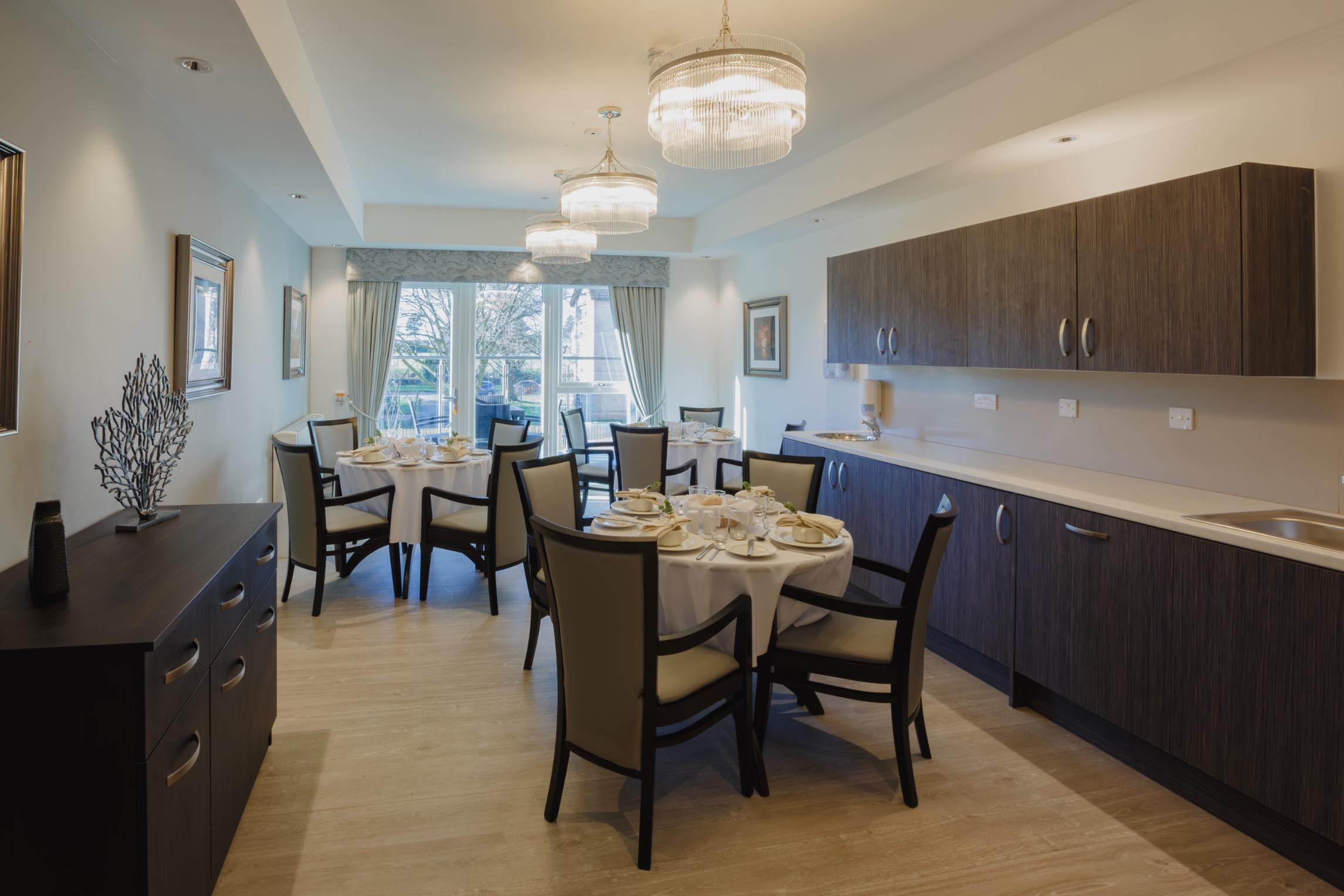 care home communal dining room