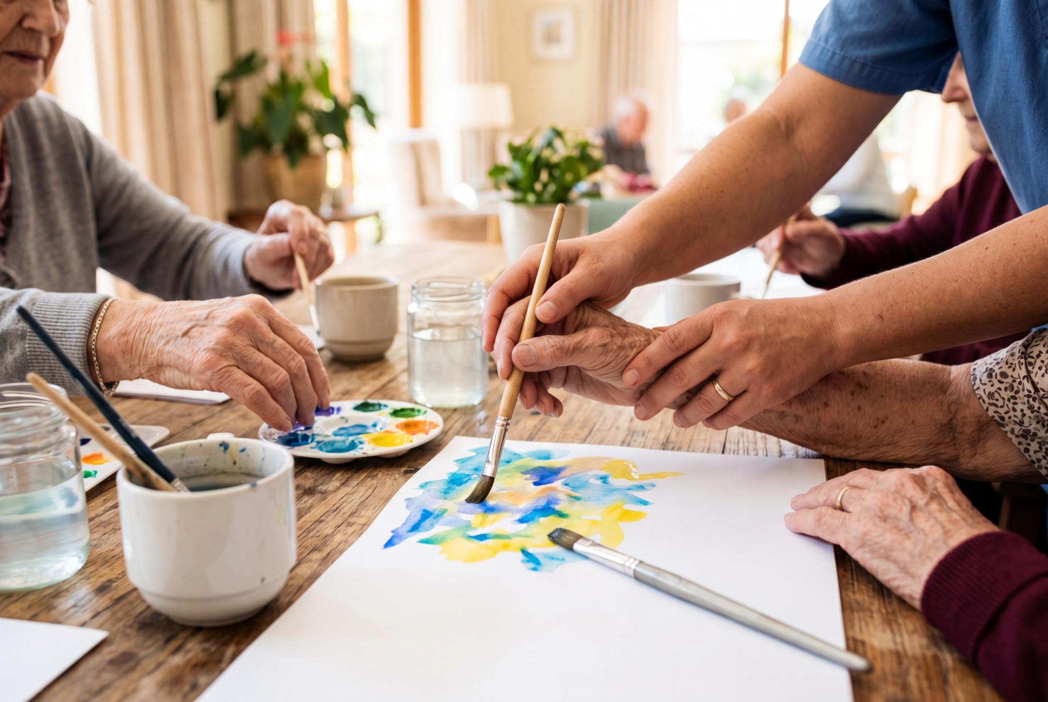 care home painting activity